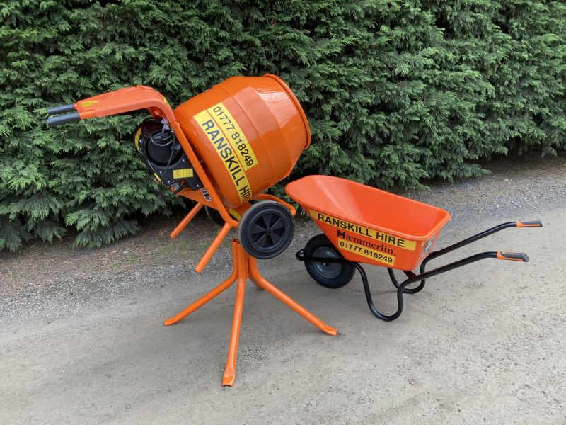 Belle cement mixer and heavy duty wheel barrow: Swipe To View More Images