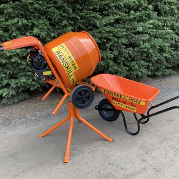 Belle cement mixer and heavy duty wheel barrow: Click Here To View Larger Image